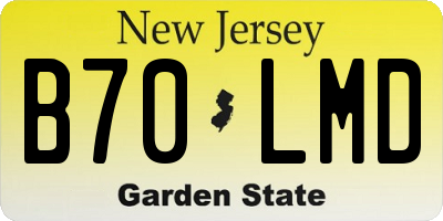 NJ license plate B70LMD