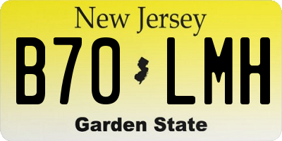 NJ license plate B70LMH