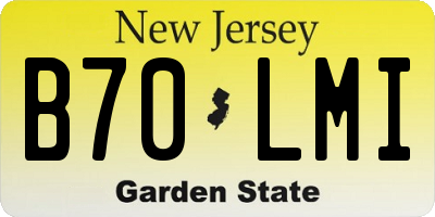 NJ license plate B70LMI