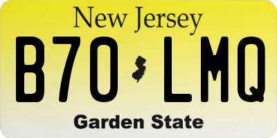 NJ license plate B70LMQ