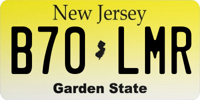 NJ license plate B70LMR