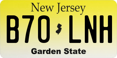 NJ license plate B70LNH