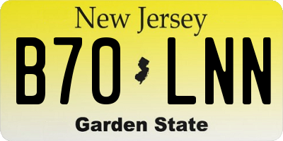NJ license plate B70LNN
