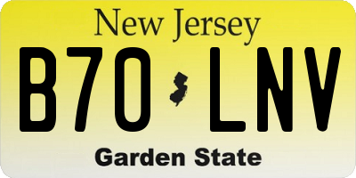 NJ license plate B70LNV