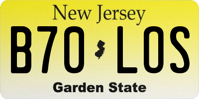 NJ license plate B70LOS