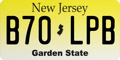 NJ license plate B70LPB