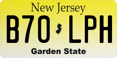 NJ license plate B70LPH