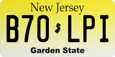 NJ license plate B70LPI