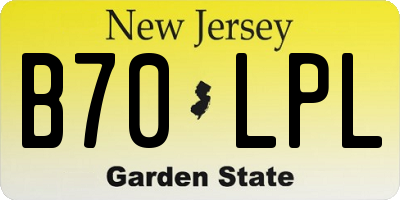 NJ license plate B70LPL