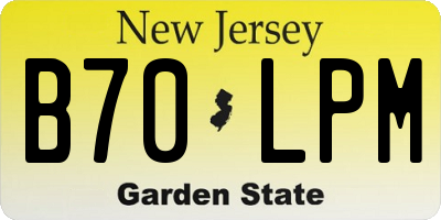 NJ license plate B70LPM