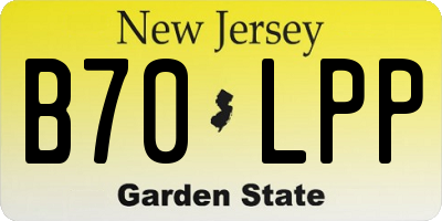 NJ license plate B70LPP