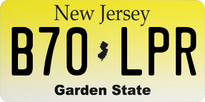 NJ license plate B70LPR