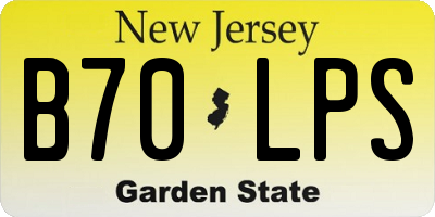 NJ license plate B70LPS