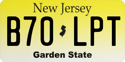 NJ license plate B70LPT