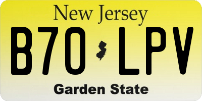 NJ license plate B70LPV