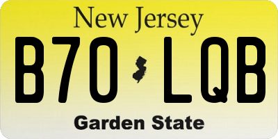 NJ license plate B70LQB