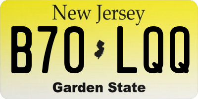 NJ license plate B70LQQ