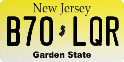 NJ license plate B70LQR