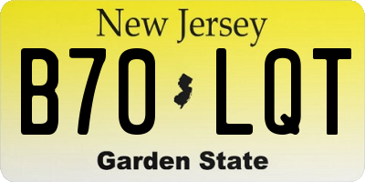 NJ license plate B70LQT