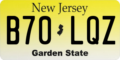 NJ license plate B70LQZ
