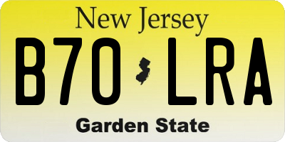 NJ license plate B70LRA