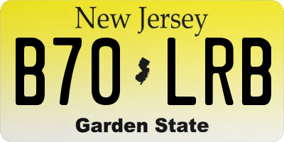 NJ license plate B70LRB