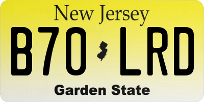 NJ license plate B70LRD