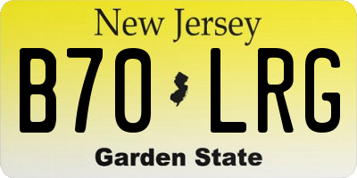 NJ license plate B70LRG