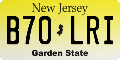 NJ license plate B70LRI