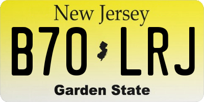 NJ license plate B70LRJ