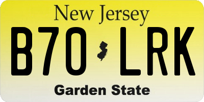 NJ license plate B70LRK