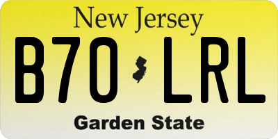NJ license plate B70LRL