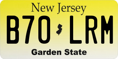 NJ license plate B70LRM