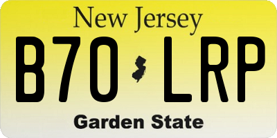 NJ license plate B70LRP