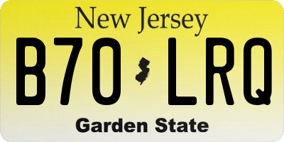 NJ license plate B70LRQ