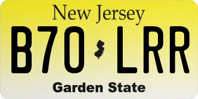 NJ license plate B70LRR