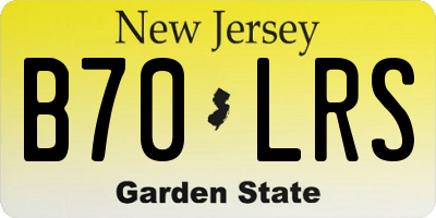 NJ license plate B70LRS