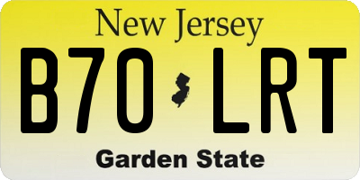NJ license plate B70LRT