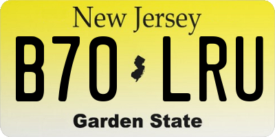 NJ license plate B70LRU