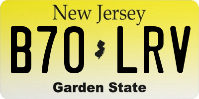 NJ license plate B70LRV