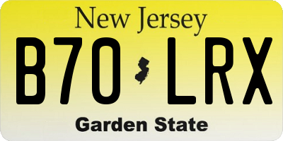 NJ license plate B70LRX