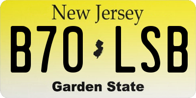 NJ license plate B70LSB