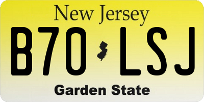 NJ license plate B70LSJ