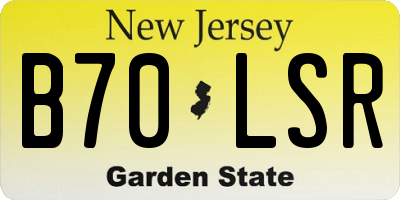 NJ license plate B70LSR