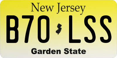 NJ license plate B70LSS