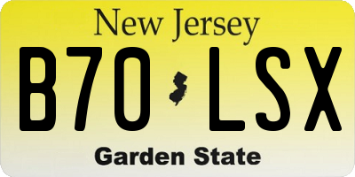 NJ license plate B70LSX