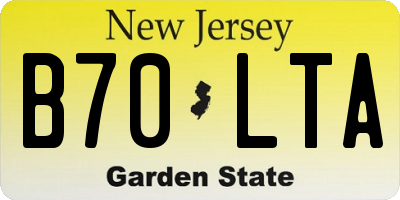 NJ license plate B70LTA