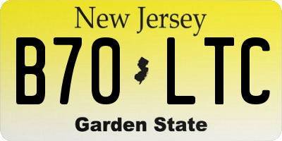 NJ license plate B70LTC
