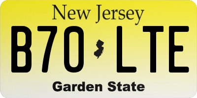 NJ license plate B70LTE