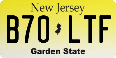 NJ license plate B70LTF